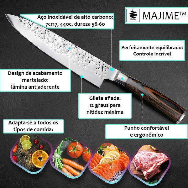 MAJIME™ - Faca japonesa de cozinha de 8 polegadas