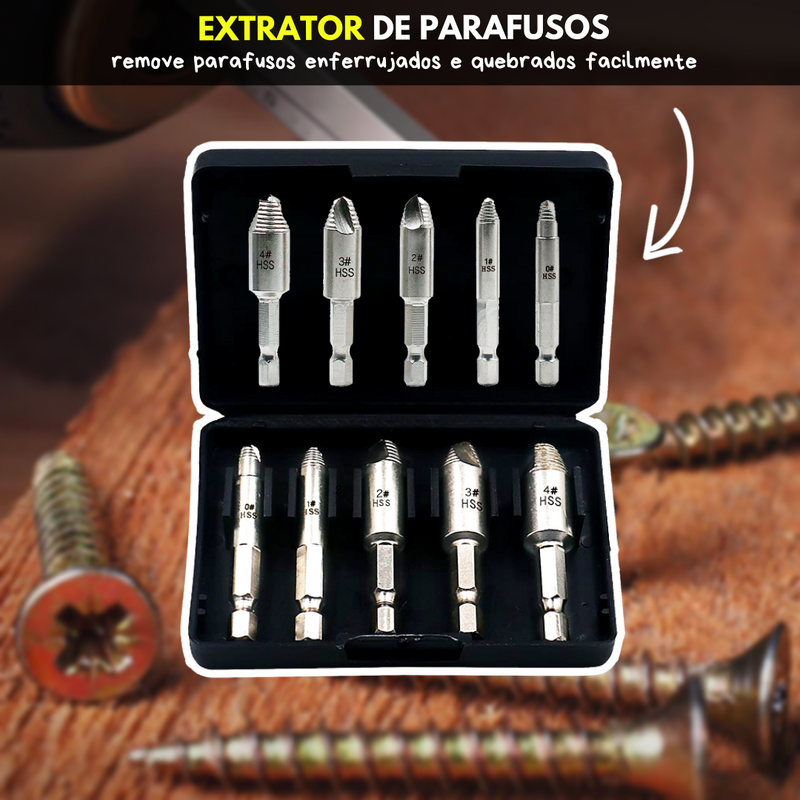 Fix-It - Extrator de Parafusos (kit 5 peças)