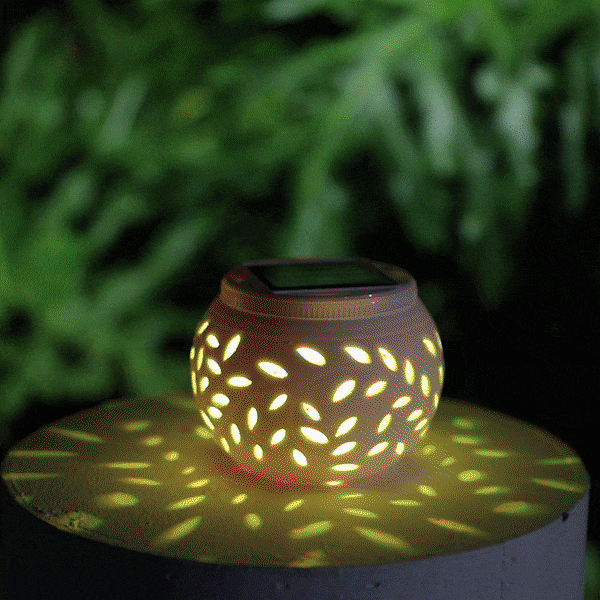 Lâmpada LED de Cerâmica com Energia Solar