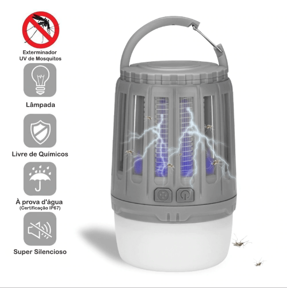 Silent Killer - Lâmpada LED Exterminadora de Mosquitos