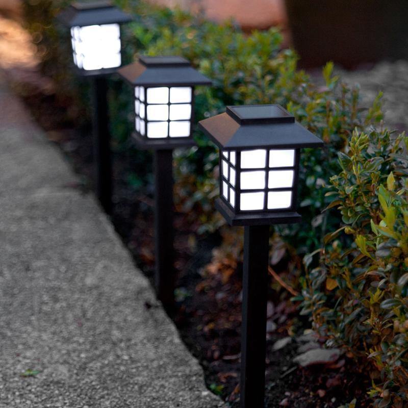 2 Peças de Lâmpadas de Jardim Estilo Japonesas à Energia Solar