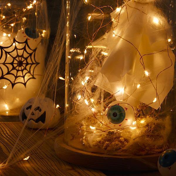 Luzes LED Halloween em Fio de Cobre (à Prova D'água)