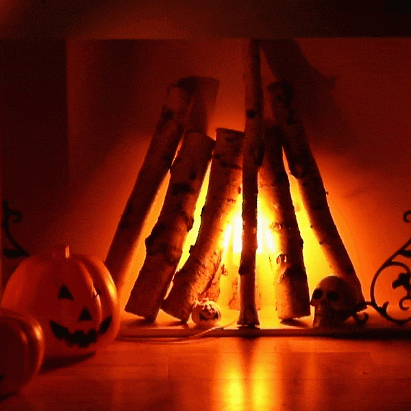 Lâmpada LED Bruxuleante de Chama de Halloween