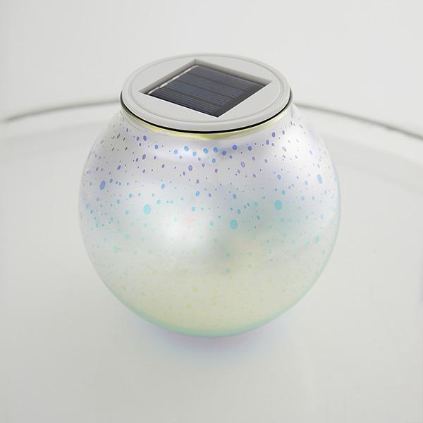 Lâmpada LED de Energia Solar em Vidro com Estrelas