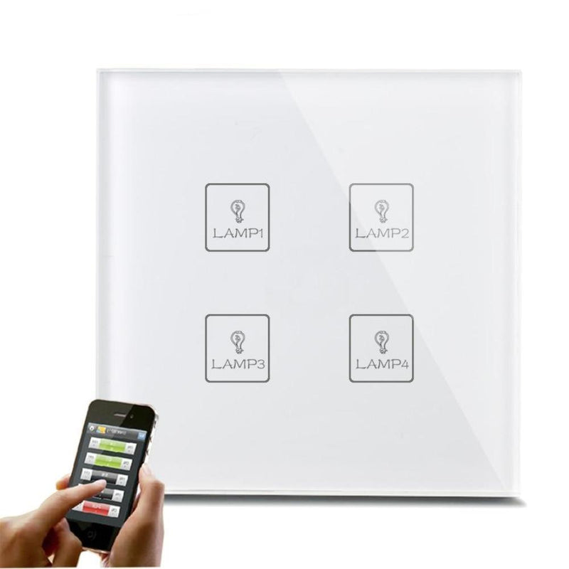 Smart Interruptor Wifi Touch Screen Wallpad 4 Teclas