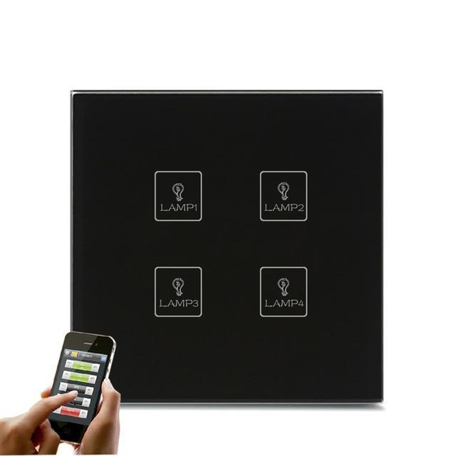 Smart Interruptor Wifi Touch Screen Wallpad 4 Teclas